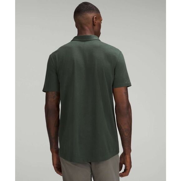 Lululemon Men’s Evolution Short Sleeve Polo Shirt in Smoked Spruce - Picture 3 of 9